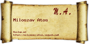 Miloszav Atos névjegykártya